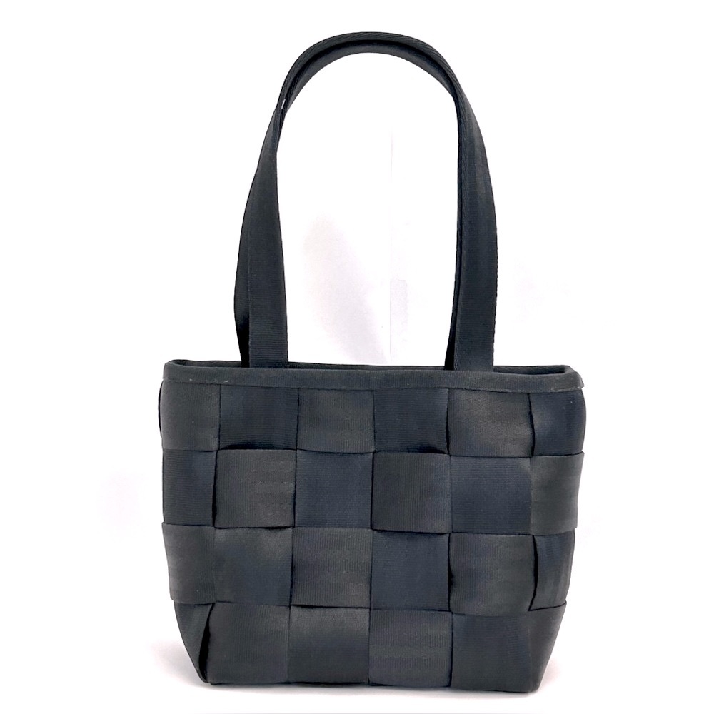 Harvey’s The Original Seatbelt Bag Purse Snap Closure Woven Black 10 X 7